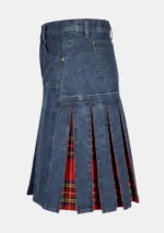 Blue Denim Kilt Left
