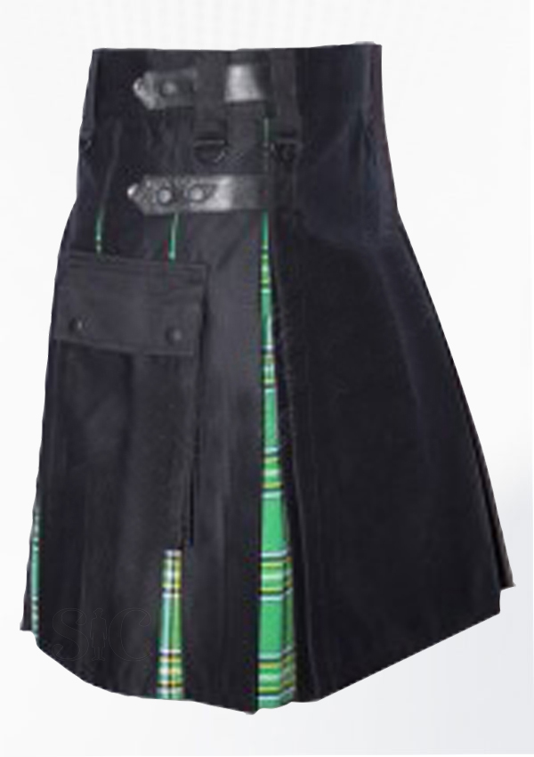 Faldas escocesas deportivas híbridas con pliegues en caja Diseño de falda escocesa utilitaria estilo cargo moderno 81