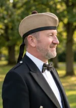 Brown Glengarry Hat Side View