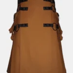 Casual Dark Brown Utility Kilt