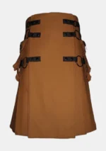 Casual Dark Brown Utility Kilt