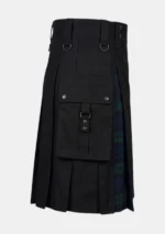 Classic Black Watch Tartan Hybrid Kilt Right