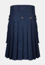 Classic Blue Denim Kilt Back
