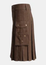 Classic Brown Hybrid Kilt Left