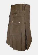 Classic Brown Utility Kilt Right Side