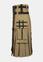 Classic Khaki Hybrid Kilt Left