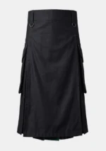 Classic Modern Black Hybrid Kilt