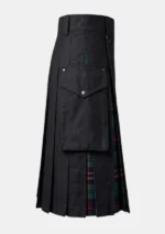 Classic Modern Black Hybrid Kilt Right