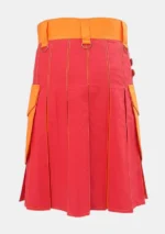 Classic Red & Orange Utility Kilt Back