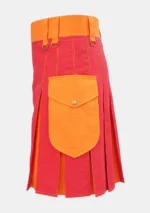 Classic Red & Orange Utility Kilt Left