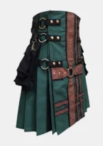 Dark Green Traditional Hybrid Kilt Right