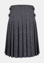 Dark Grey Tweed Kilt Back