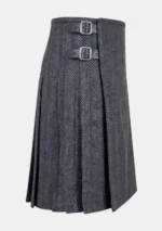 Dark Grey Tweed Kilt Right