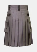 Dark Grey Utility Kilt Back