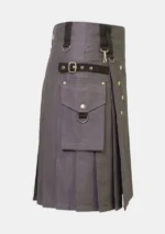 Dark Grey Utility Kilt Right