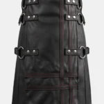 Gothic Style Black Leather Kilt