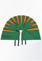 Grüner und orangefarbener, zweifarbiger Utility-Kilt im Hybrid-Design 65