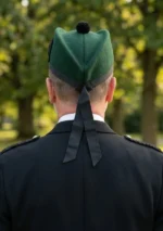 Green Glengarry Hat Back View