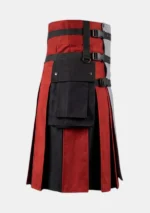 Grey & Red Hybrid Utility Kilt Right