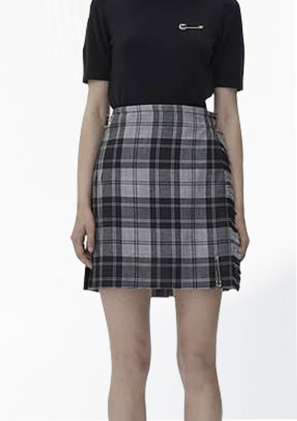 Grey Tartan Kilt Women Scotland Clothing Design 5
