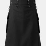 Jet Black Utility Kilt