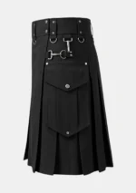 Jet Black Utility Kilt Left