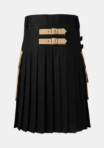 Khaki & Black Hybrid Kilt Back