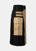 Khaki & Black Hybrid Kilt Right