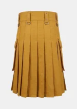 Khaki Brown Utility Kilt Back