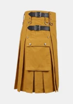 Khaki Brown Utility Kilt Right