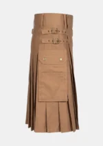 Khaki Brown Utility Kilt Right
