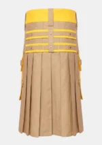 Khaki & Yellow Hybrid Kilt Back