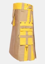 Khaki & Yellow Hybrid Kilt Right