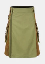 Khaki and Brown Hybrid Utility Kilt
