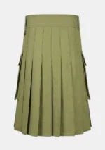 Khaki and Brown Hybrid Utility Kilt Back
