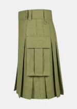 Khaki and Brown Hybrid Utility Kilt Left