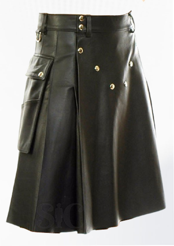 Leather Kilt For Active Men Design 34