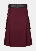 Maroon Cargo Kilt