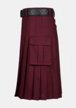 Maroon Cargo Kilt Left
