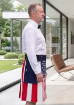 Men's American Flag Kilt Side