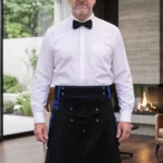 Men's Black & Blue Deluxe Modern Kilt