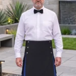 Men's Black & Blue Hybrid Kilt