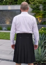 Men's Black & Blue Hybrid Kilt Back