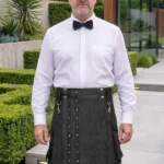 Men's Black Gothic Utility Kilt