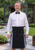 Men's Black & Grey Hybrid Kilt