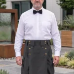 Men's Black Highland Utility Kilt
