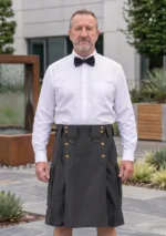 Men's Black Highland Utility Kilt