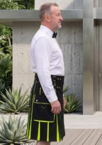 Men's Black Perot Hybrid Kilt Side
