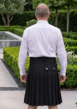 Men's Black Scottish Utility Cargo Kilt Back