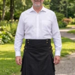 Men's Black Utility Kilt With Strap